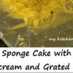 Sponge Cake with Buttercream and Grated Cheese