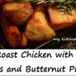 Roasted Chicken with Potatoes and Butternut Pumpkin