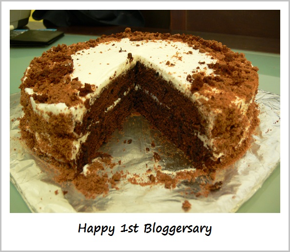 Devil's White Out Cake - Happy 1st Bloggersary