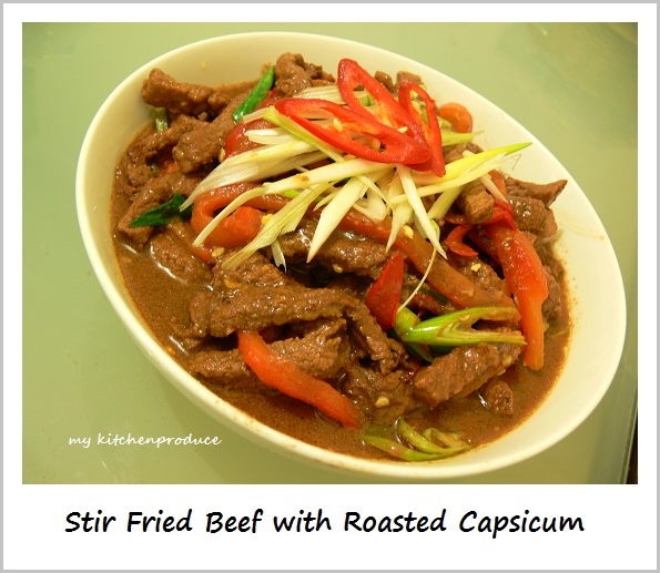 Stir Fried Beef with Roasted Capsicum