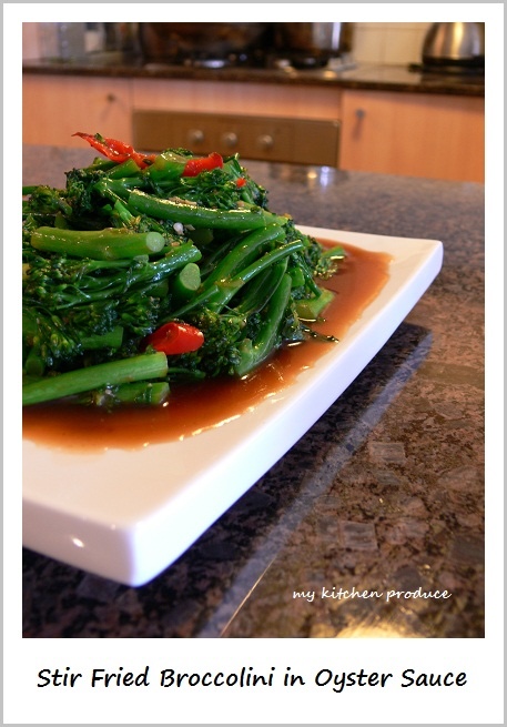 Stir Fried Broccolini in Oyster Sauce