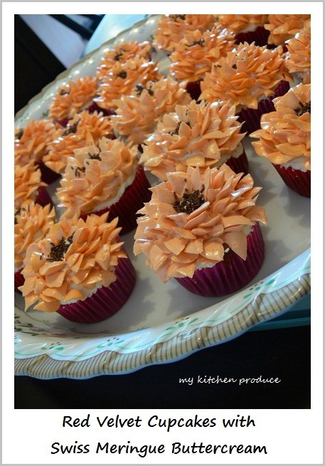 Red Velvet Cupcakes with Swiss Meringue Buttercream